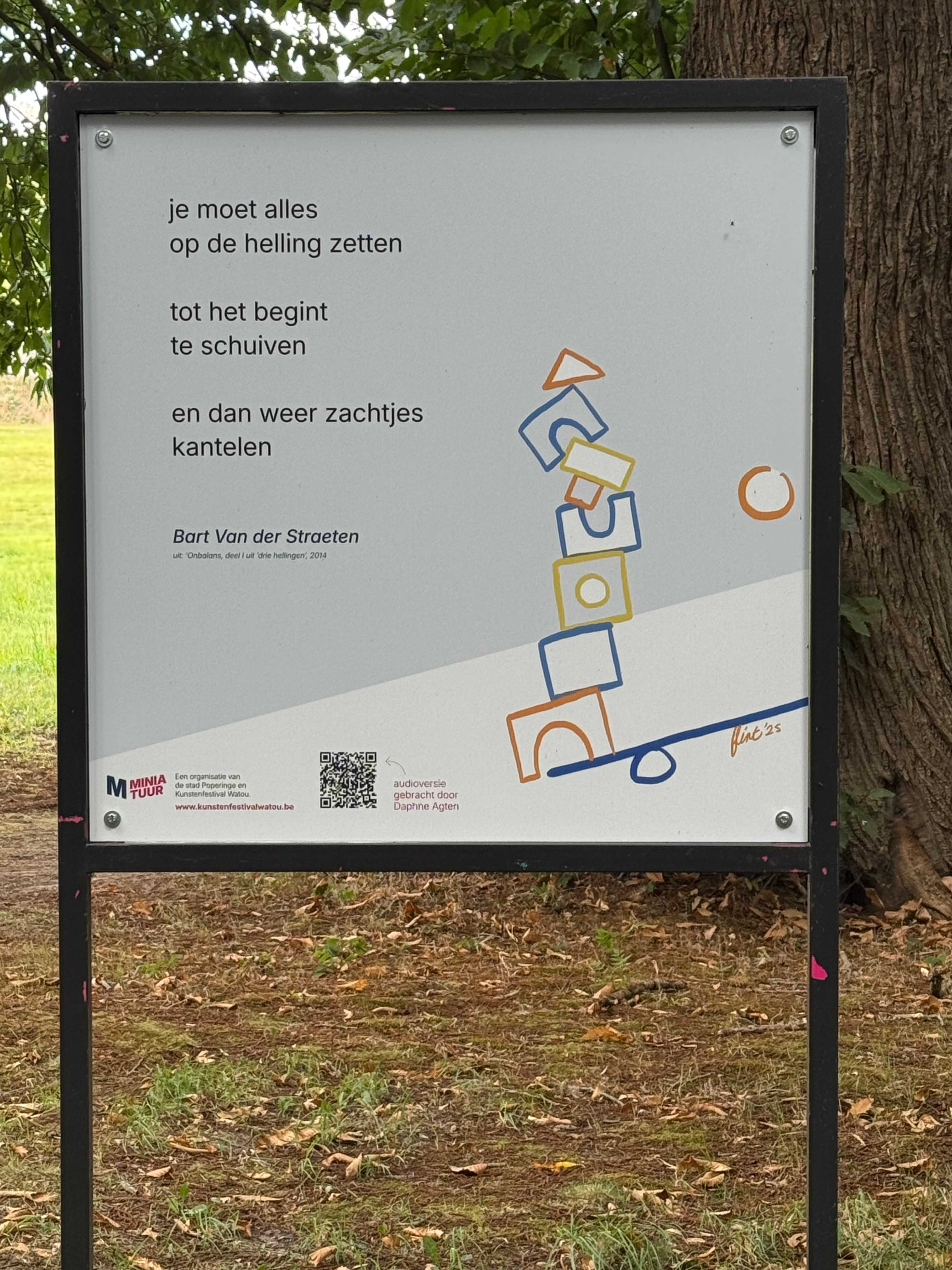 Gedicht in de openbare ruimte: drie hellingen. I.