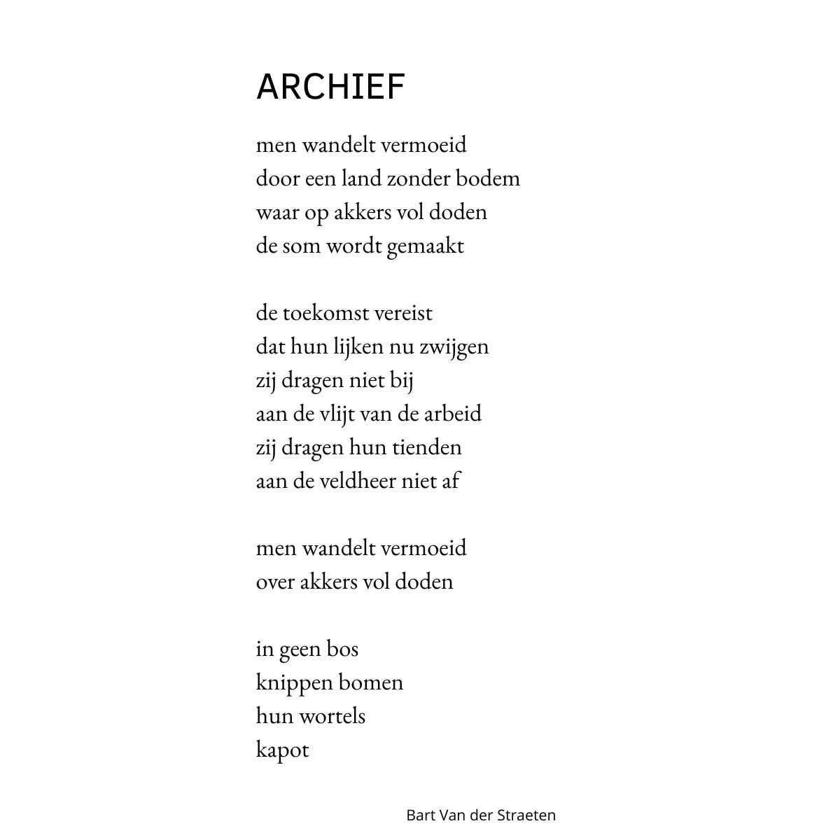 Nieuw gedicht: 'archief'